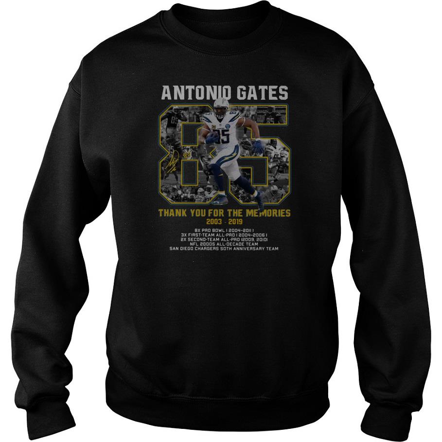 Antonio Gates 2003 2019 Thank You For The Memories 2003 2019 Sweatshirt SFA