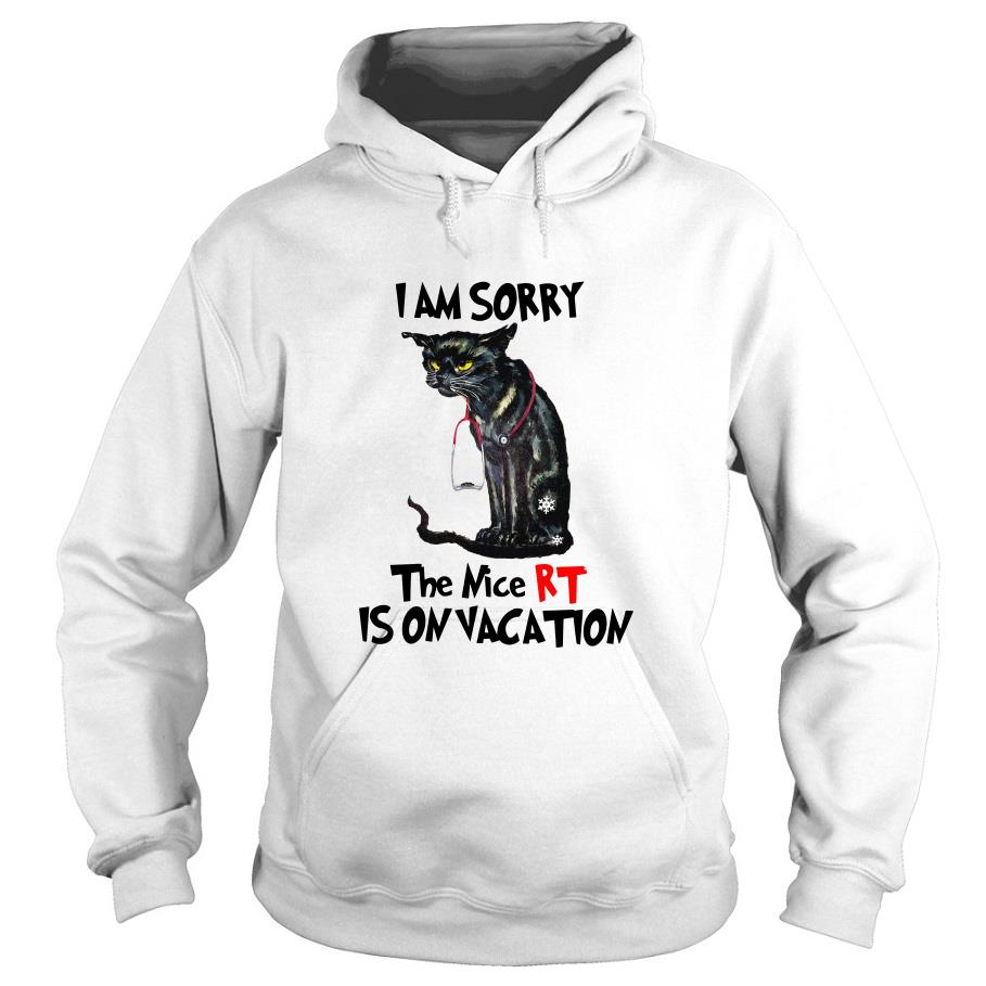 Black Cat I Am Sorry The Nice Right Is On Vacation Christmas Hoodie SFA