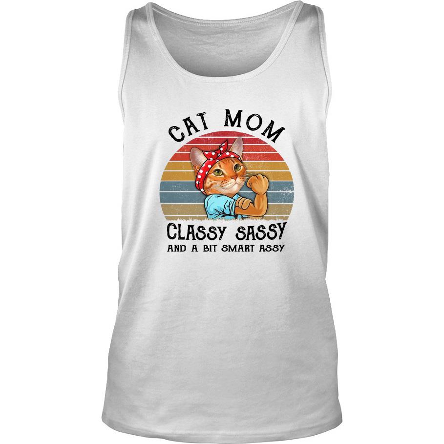 Cat Mom Classy Sassy And A Bit Smart Assy Vintage Tank Top SFA