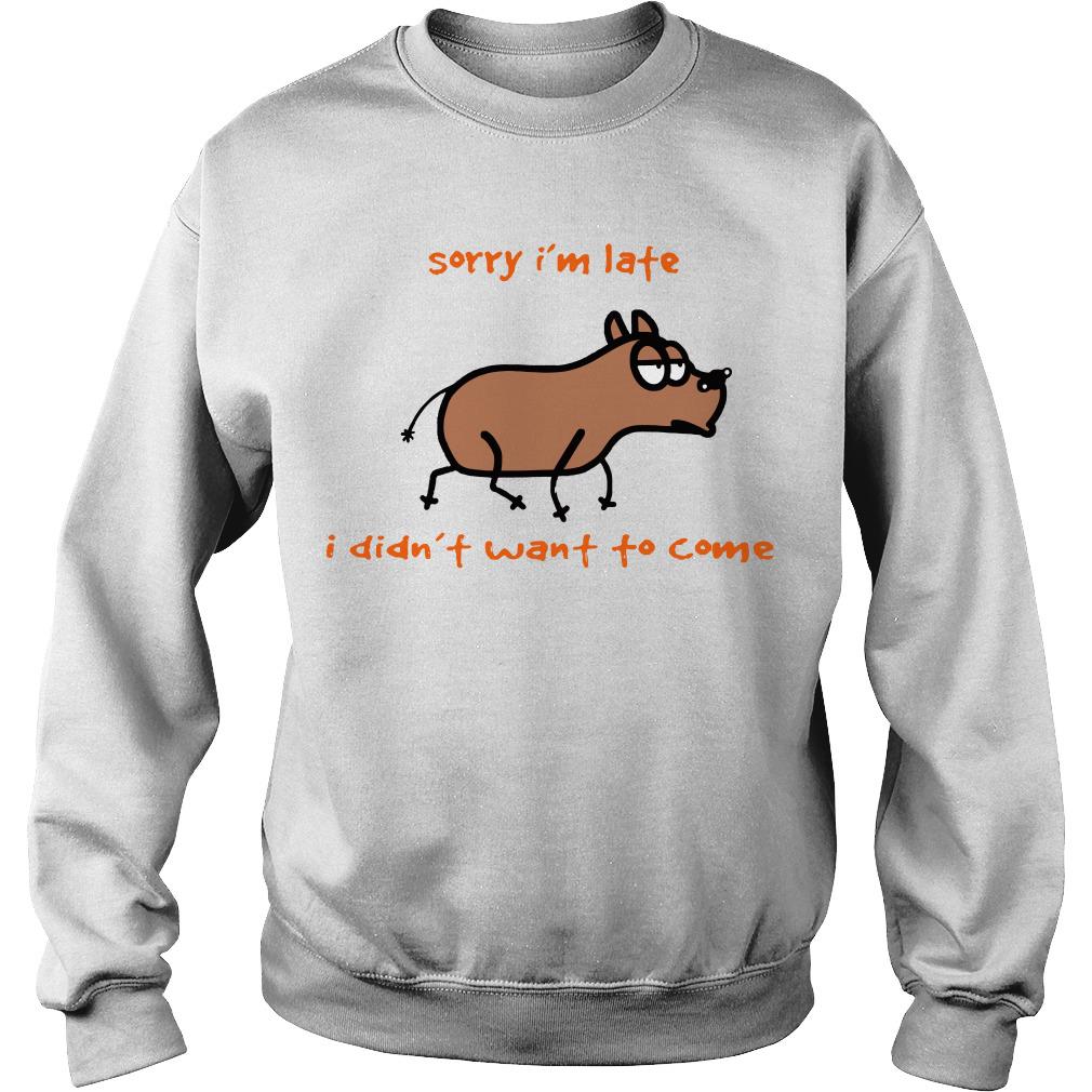 Dog Sorry Im Late I Didn’t Want To Come Sweatshirt SFA