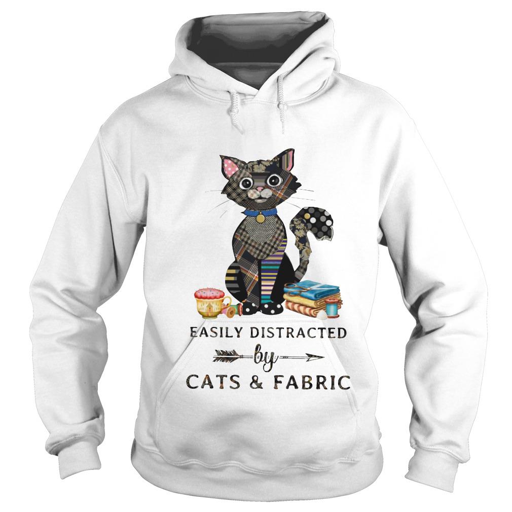 Easily Distracted By Cats And Fabric Hoodie SFA