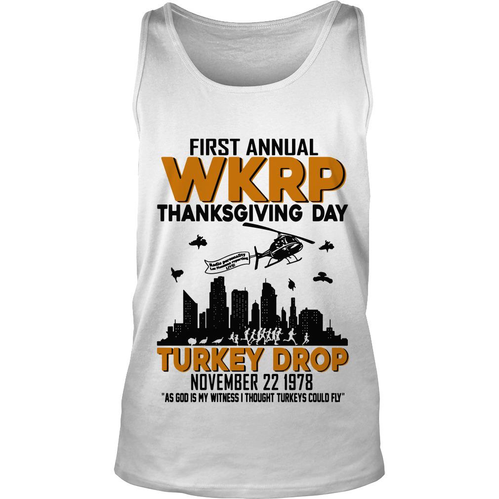 First Annual WKRP Thanksgiving Day Turkey Drop November 22 1978 Tank Top SFA