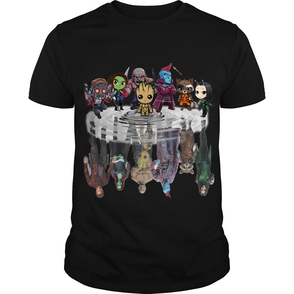 Guardians Of The Galaxy Characters Chibi Water Shadow T Shirt SFA