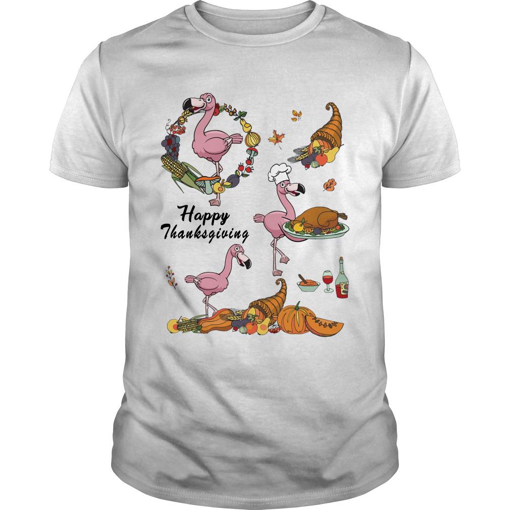Happy Thanksgiving Flamingo T Shirt SFA