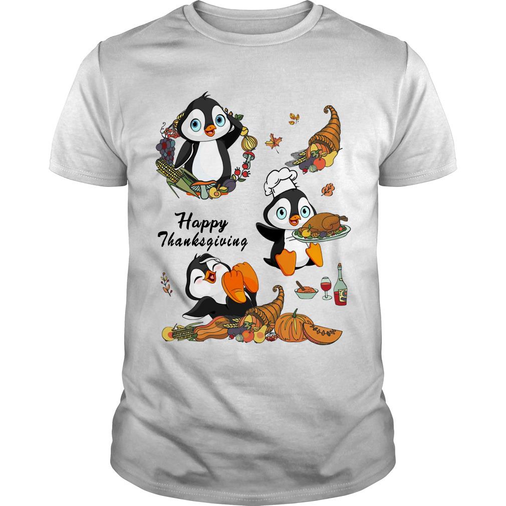 Happy Thanksgiving Penguin T Shirt SFA