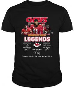 Kansas City Chiefs Legends Thank You For The Memories Signatures T Shirt SFA