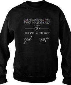 Oakland Raiders Derek Carr Josh Jacobs Signature Sweatshirt SFA