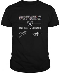 Oakland Raiders Derek Carr Josh Jacobs Signature T Shirt SFA