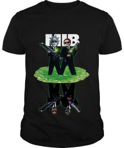 Rick And Morty Men In Black Crossover Reflection Water Mirror T Shirt SFA