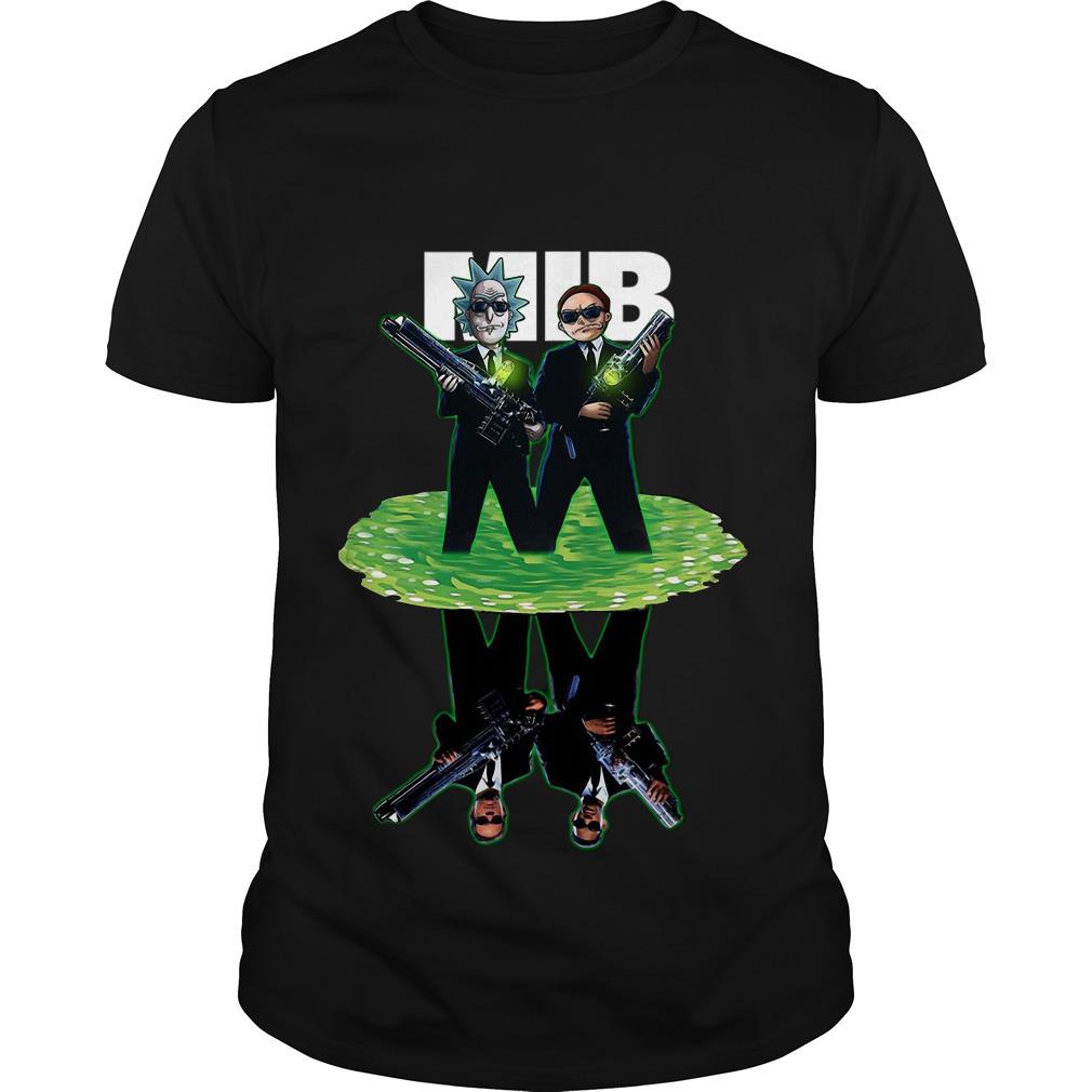 Rick And Morty Men In Black Crossover Reflection Water Mirror T Shirt SFA