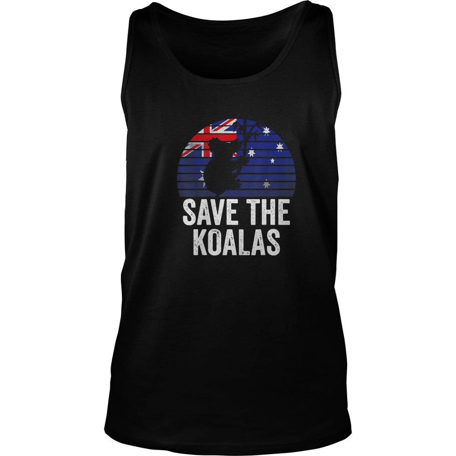 Save The Koalas Australia Flag Vintage Tank Top SFA