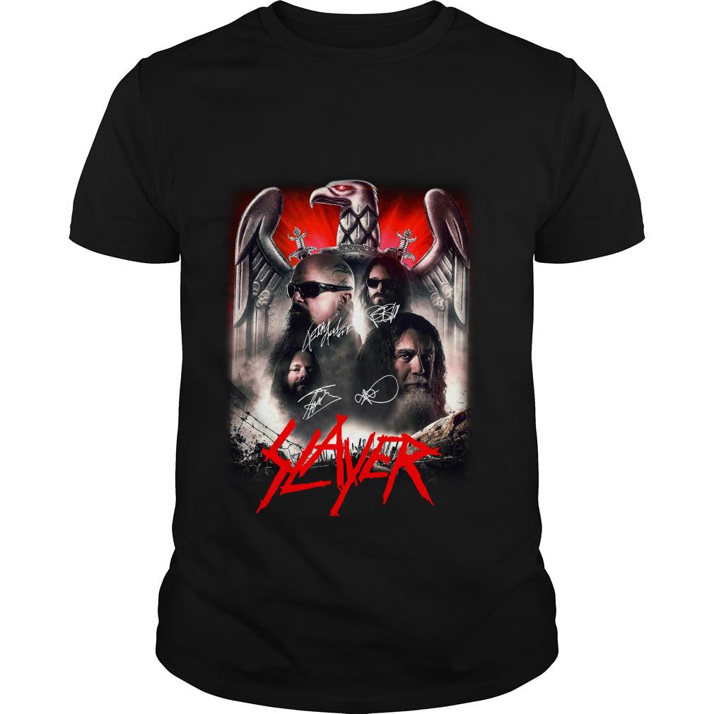 Slayer Band Members Signatures T shirt SFA