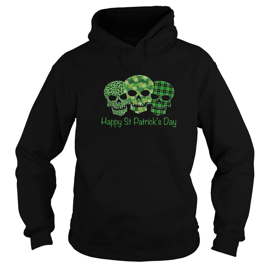 Sugar Skull Happy St Patrick’s Day Hoodie SFA