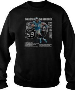 Thank You For The Memories 59 Luke Kuechly Signature Sweatshirt SFA