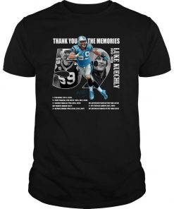 Thank You For The Memories 59 Luke Kuechly Signature T Shirt SFA