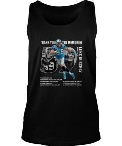 Thank You For The Memories 59 Luke Kuechly Signature Tank Top SFA