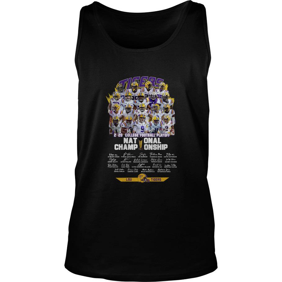 Tigers 2020 College Football Playoff National Championship Signatures Tank Top SFA