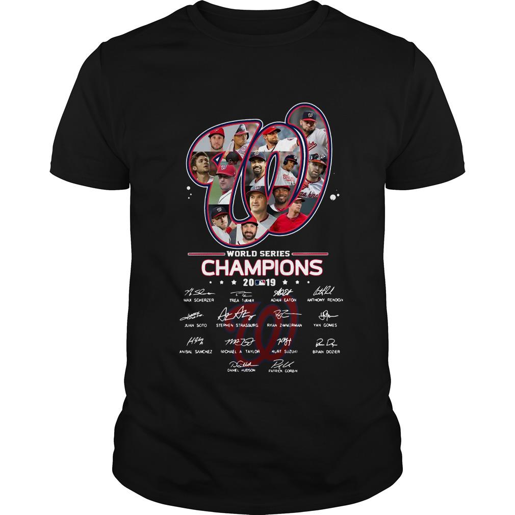 Washington Nationals World Series Champions Signatures T Shirt SFA