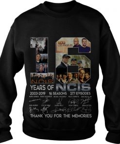 16 Years Of NCIS 2003 2019 Thank You For The Memories Signatures Sweatshirt SFA