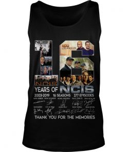 16 Years Of NCIS 2003 2019 Thank You For The Memories Signatures Tank Top SFA