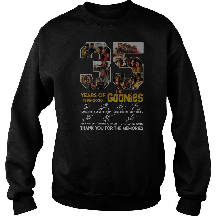 35 Years Of The Goonies Thank You For The Memories Signature Sweatshirt SFA