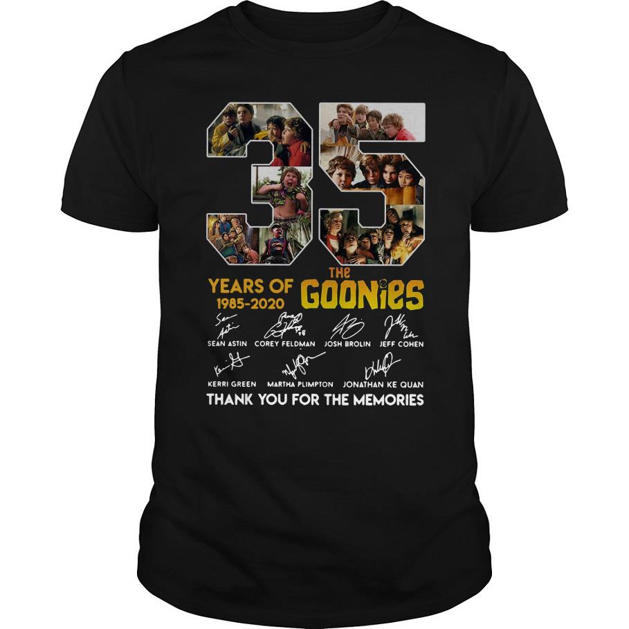 35 Years Of The Goonies Thank You For The Memories Signature T Shirt SFA