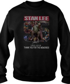 95 Years Of Stan Lee Thank You For The Memories Signature Sweatshirt SFA