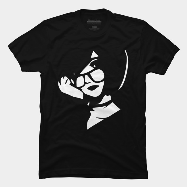 Anime girl with glasses minimalism T Shirt SFA