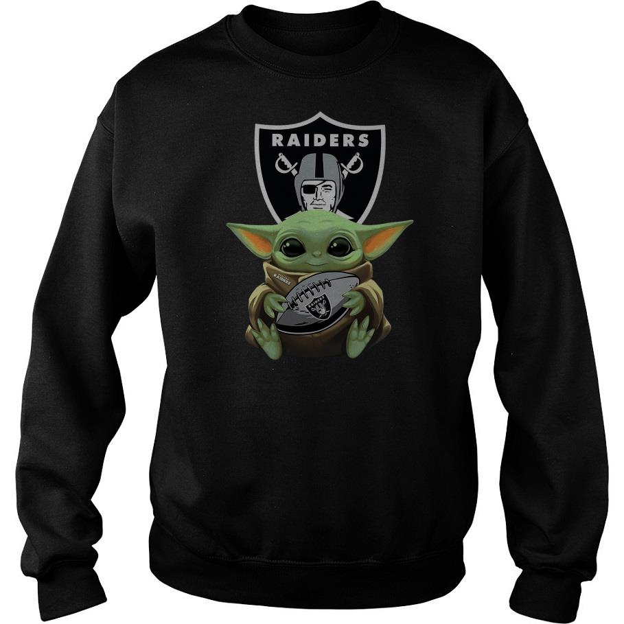 Baby Yoda Hug Oakland Raiders Sweatshirt SFA
