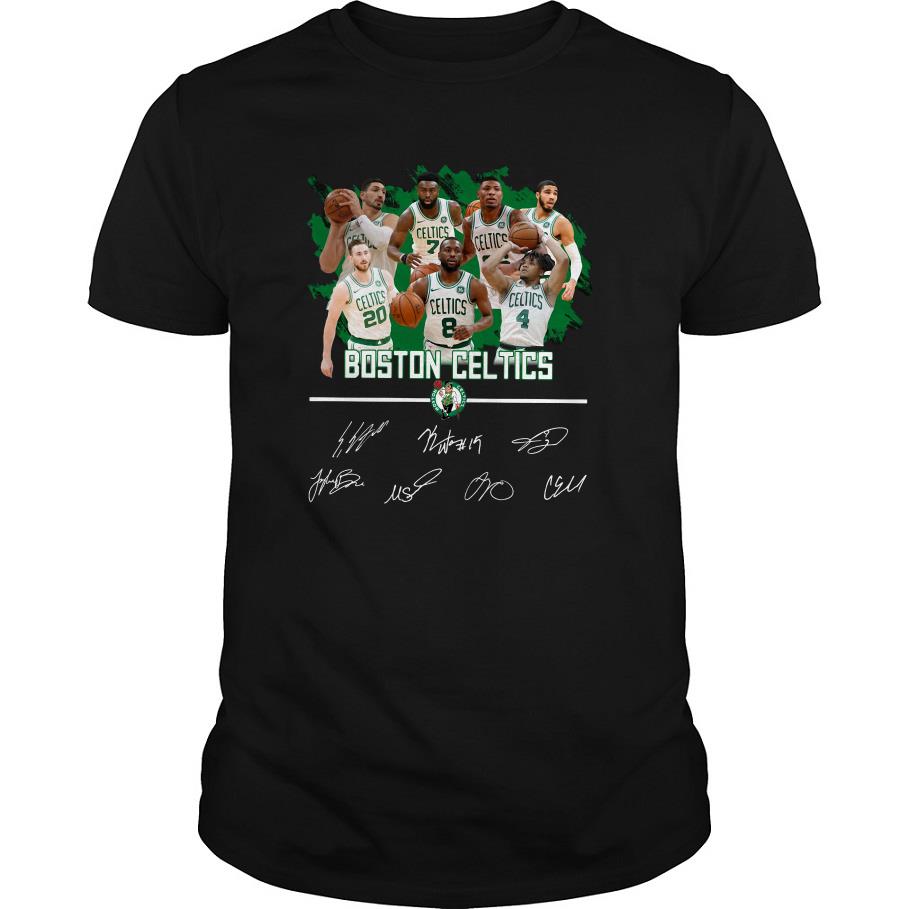 Boston Celtics Players Signatures T Shirt SFA