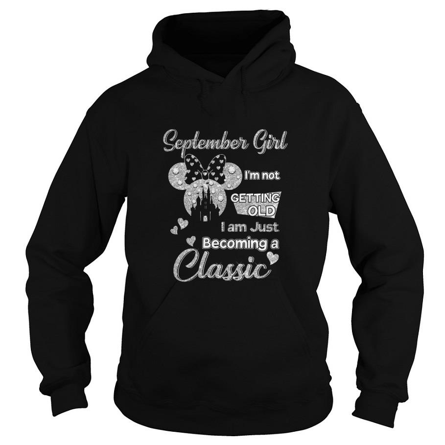 Diamond Minnie Mouse September Girl I’m Not Getting Old Hoodie SFA