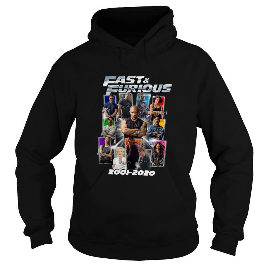 Fast And Furious All Characters Signatures 2001 2020 Hoodie SFA