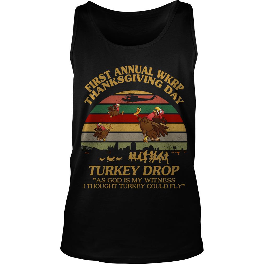 First Annual Wkrp Thanksgiving Day Turkey Drop November 22 1978 Vintage Tank Top SFA
