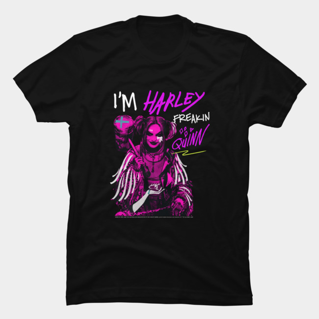 Harley Freakin Quinn Neon T Shirt SFA