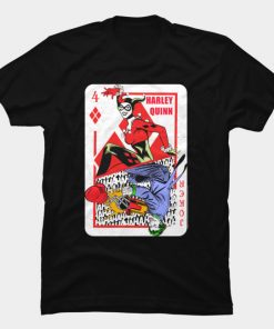 Harley Quinn & Joker Playing Card T Shirt SFA