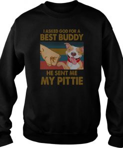 I Asked God For A Best Buddy He Sent Me My Pittie Vintage Sweatshirt SFA