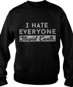 I Hate Everyone Stupid Cunts Sweatshirt SFA