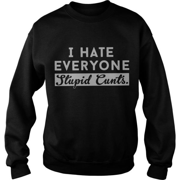 I Hate Everyone Stupid Cunts Sweatshirt SFA