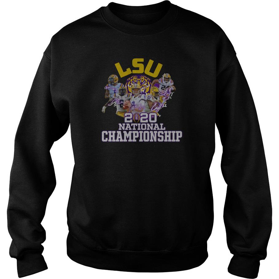 Lsu Tigers 2020 National Championship Signatures Sweatshirt SFA
