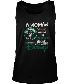 Maleficent A Woman Cannot Survive On Starbucks Tank Top SFA