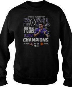National championship 2020 The Real Tigers LSU Champions Perfect Season Sweatshirt SFA