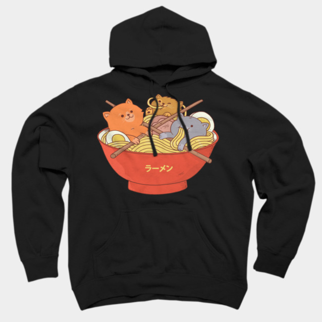 Ramen noodles and cats Hoodie SFA
