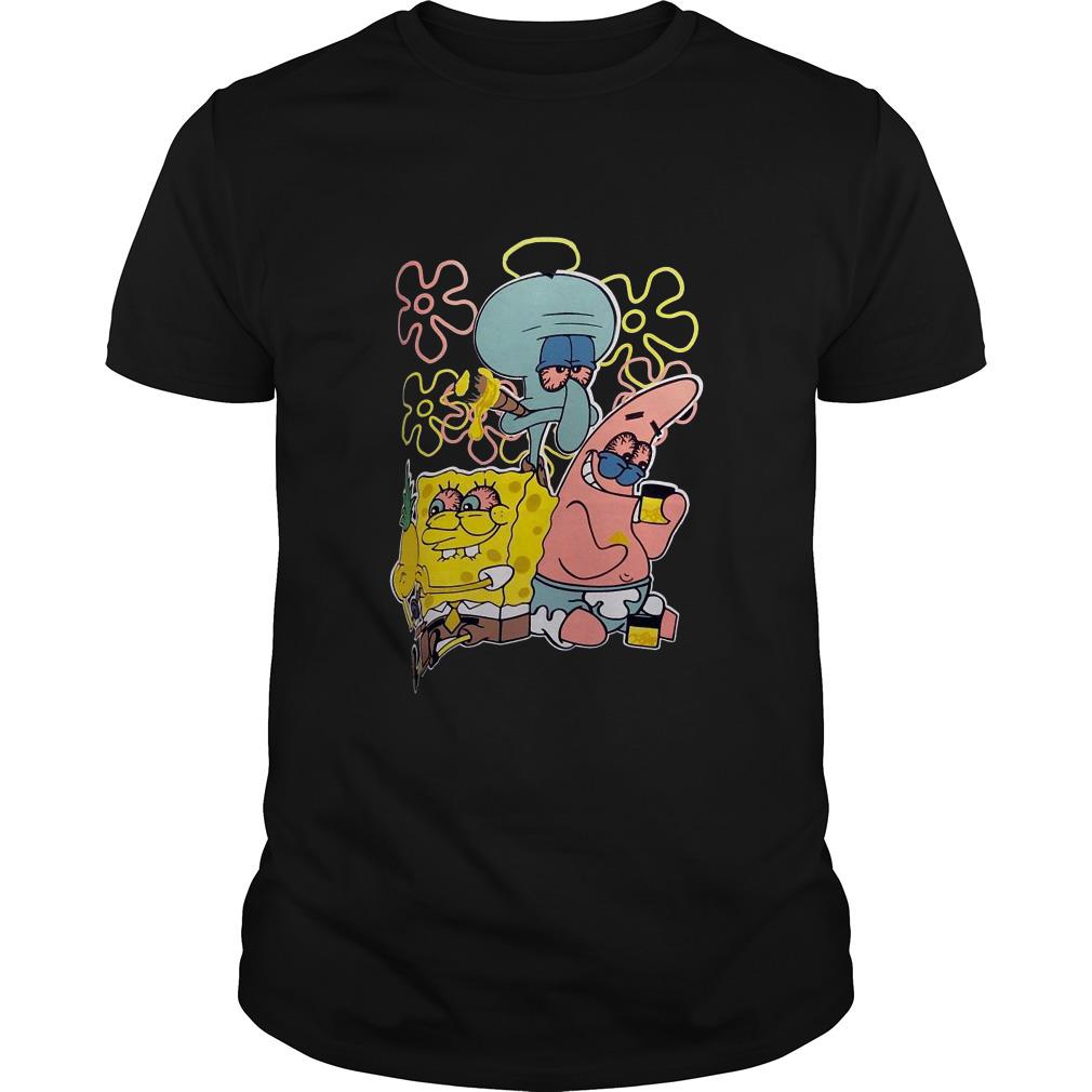 SpongeBob Patrick Star and Squidward Tentacles T shirt SFA