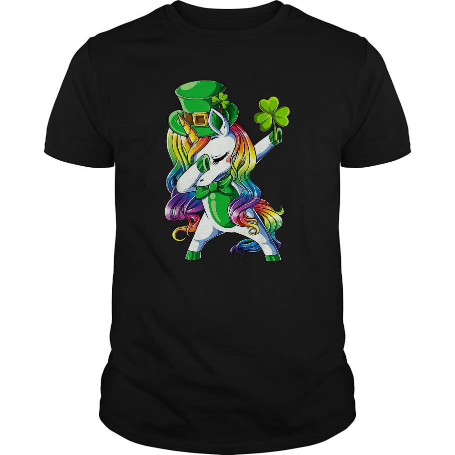 Unicorn Dabbing St Patrick’s Day T Shirt SFA