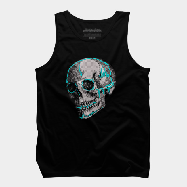 skull with blue Tank Top SFA