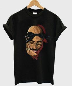 2Pac Painted t shirt F07