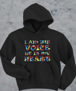 Autism I am his voice he is my heart hoodie F07
