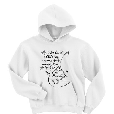 Elephant and she loved a little boy very very much even more than she loved herself hoodie F07