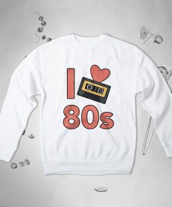 I Love cassette 80s sweatshirt NA