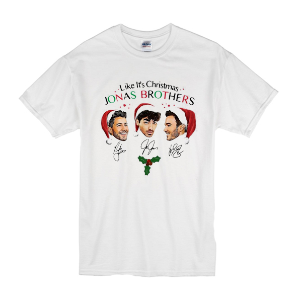 Like It's Christmas Jonas Brothers White t shirt F07